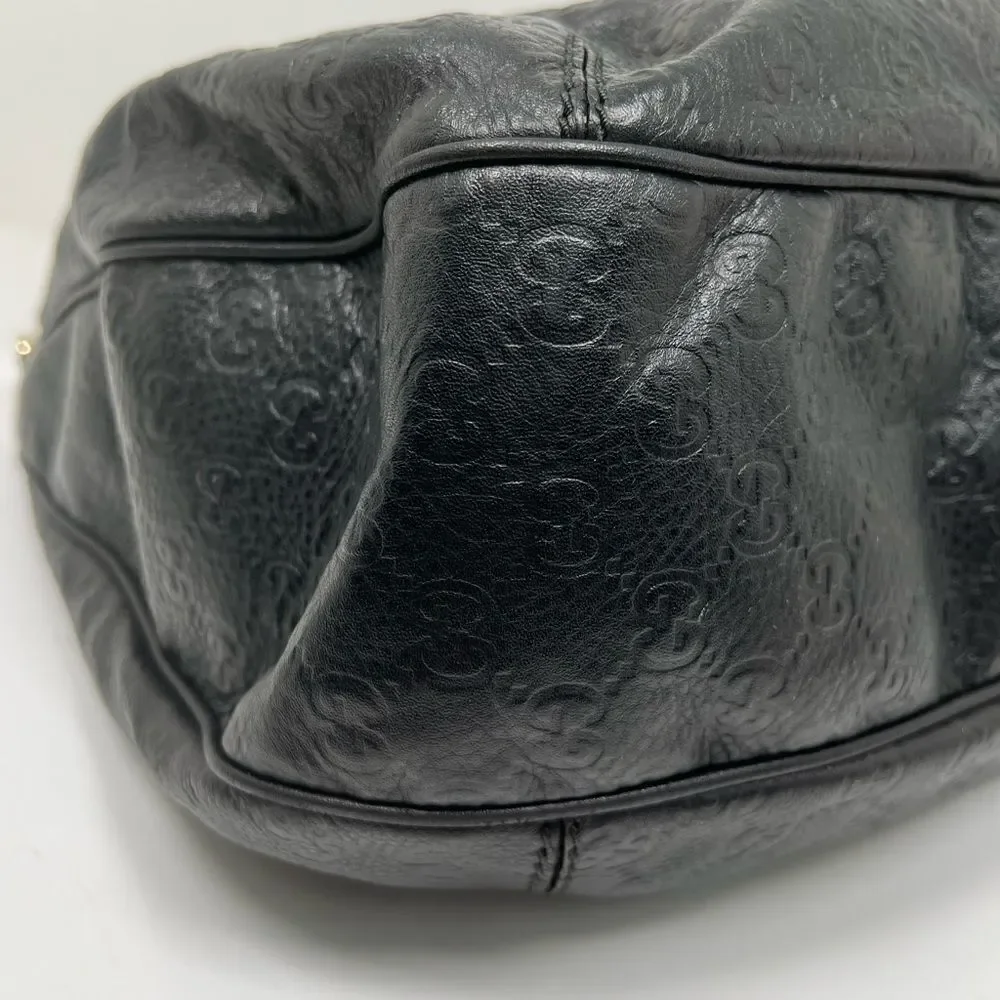 Guccissima Gucci Black Handbag Bag Hobo - Picture 3 of 14